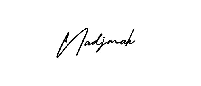 How to make Nadjmah name signature. Use AmerikaSignatureDemo-Regular style for creating short signs online. This is the latest handwritten sign. Nadjmah signature style 3 images and pictures png