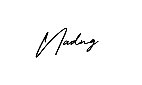 Similarly AmerikaSignatureDemo-Regular is the best handwritten signature design. Signature creator online .You can use it as an online autograph creator for name Nadng. Nadng signature style 3 images and pictures png