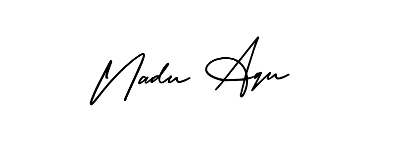 Also we have Nadu Aqu name is the best signature style. Create professional handwritten signature collection using AmerikaSignatureDemo-Regular autograph style. Nadu Aqu signature style 3 images and pictures png