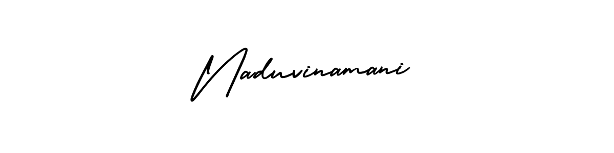 How to Draw Naduvinamani signature style? AmerikaSignatureDemo-Regular is a latest design signature styles for name Naduvinamani. Naduvinamani signature style 3 images and pictures png