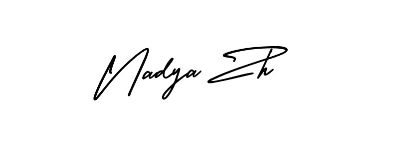 if you are searching for the best signature style for your name Nadya Zh. so please give up your signature search. here we have designed multiple signature styles  using AmerikaSignatureDemo-Regular. Nadya Zh signature style 3 images and pictures png