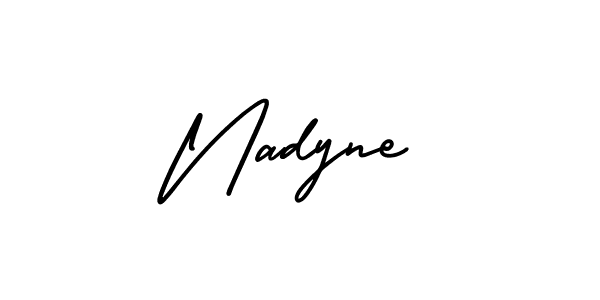 if you are searching for the best signature style for your name Nadyne. so please give up your signature search. here we have designed multiple signature styles  using AmerikaSignatureDemo-Regular. Nadyne signature style 3 images and pictures png