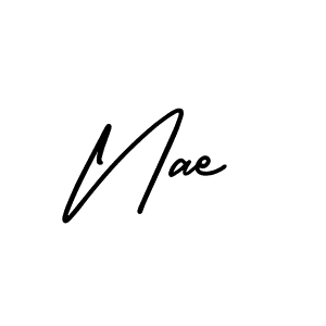 Use a signature maker to create a handwritten signature online. With this signature software, you can design (AmerikaSignatureDemo-Regular) your own signature for name Nae. Nae signature style 3 images and pictures png