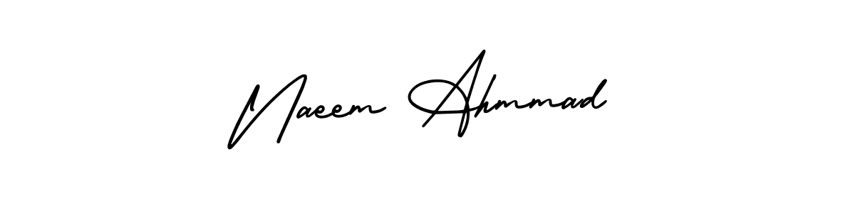 Make a beautiful signature design for name Naeem Ahmmad. With this signature (AmerikaSignatureDemo-Regular) style, you can create a handwritten signature for free. Naeem Ahmmad signature style 3 images and pictures png
