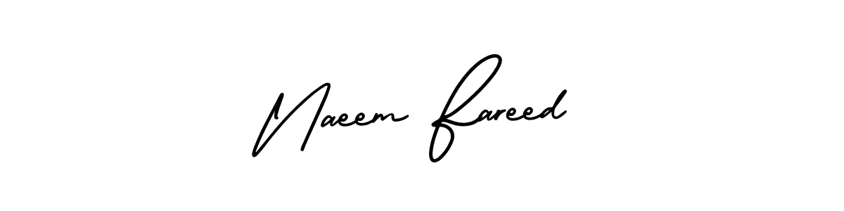 Create a beautiful signature design for name Naeem Fareed. With this signature (AmerikaSignatureDemo-Regular) fonts, you can make a handwritten signature for free. Naeem Fareed signature style 3 images and pictures png