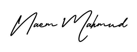Create a personalized artistic stamp with Naem Mahmud in AmerikaSignatureDemo-Regular font. Perfect for visual artists, designers, and influencers. Naem Mahmud signature style 3 images and pictures png
