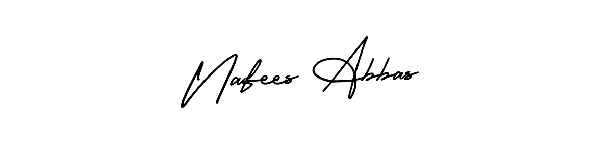 This is the best signature style for the Nafees Abbas name. Also you like these signature font (AmerikaSignatureDemo-Regular). Mix name signature. Nafees Abbas signature style 3 images and pictures png