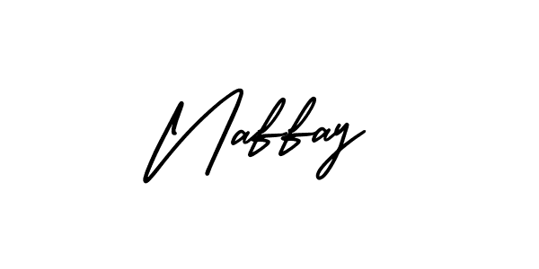 How to make Naffay name signature. Use AmerikaSignatureDemo-Regular style for creating short signs online. This is the latest handwritten sign. Naffay signature style 3 images and pictures png