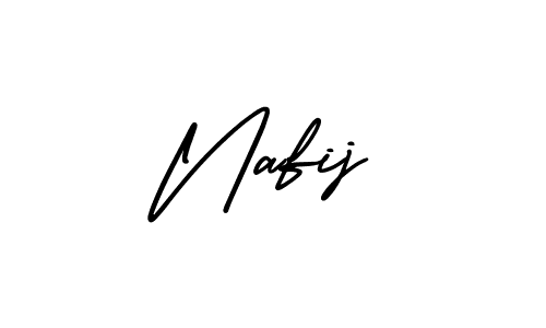 Make a beautiful signature design for name Nafij. With this signature (AmerikaSignatureDemo-Regular) style, you can create a handwritten signature for free. Nafij signature style 3 images and pictures png
