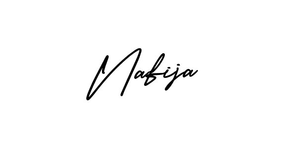 Nafija stylish signature style. Best Handwritten Sign (AmerikaSignatureDemo-Regular) for my name. Handwritten Signature Collection Ideas for my name Nafija. Nafija signature style 3 images and pictures png
