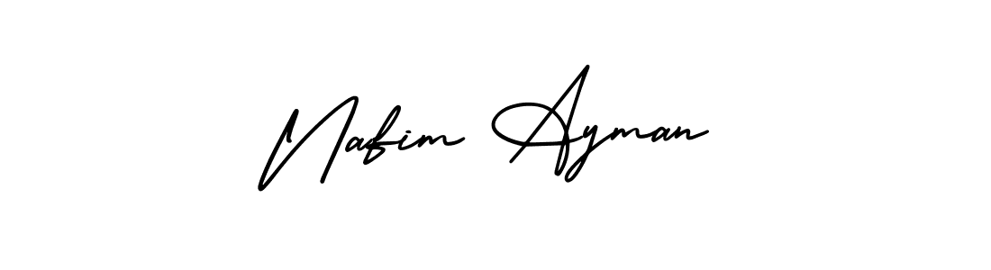 Nafim Ayman stylish signature style. Best Handwritten Sign (AmerikaSignatureDemo-Regular) for my name. Handwritten Signature Collection Ideas for my name Nafim Ayman. Nafim Ayman signature style 3 images and pictures png