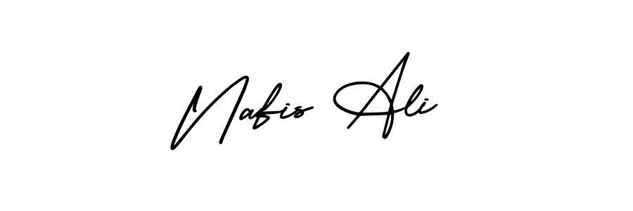 Make a beautiful signature design for name Nafis Ali. Use this online signature maker to create a handwritten signature for free. Nafis Ali signature style 3 images and pictures png