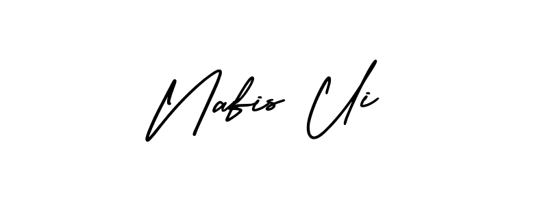 Make a beautiful signature design for name Nafis Ui. With this signature (AmerikaSignatureDemo-Regular) style, you can create a handwritten signature for free. Nafis Ui signature style 3 images and pictures png