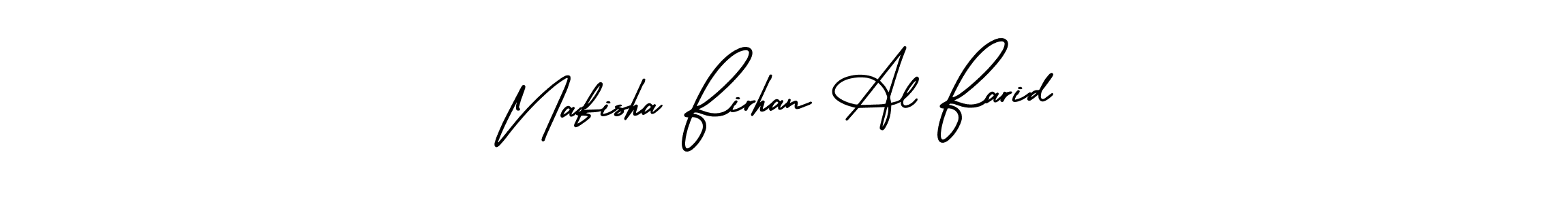 Check out images of Autograph of Nafisha Firhan Al Farid name. Actor Nafisha Firhan Al Farid Signature Style. AmerikaSignatureDemo-Regular is a professional sign style online. Nafisha Firhan Al Farid signature style 3 images and pictures png
