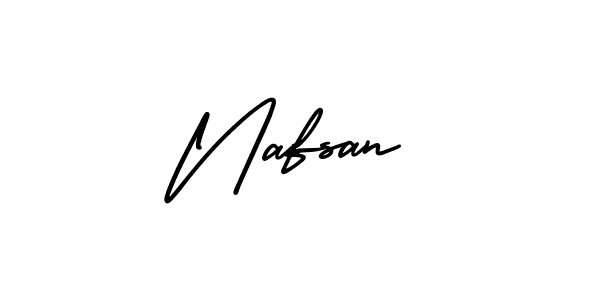 Use a signature maker to create a handwritten signature online. With this signature software, you can design (AmerikaSignatureDemo-Regular) your own signature for name Nafsan. Nafsan signature style 3 images and pictures png