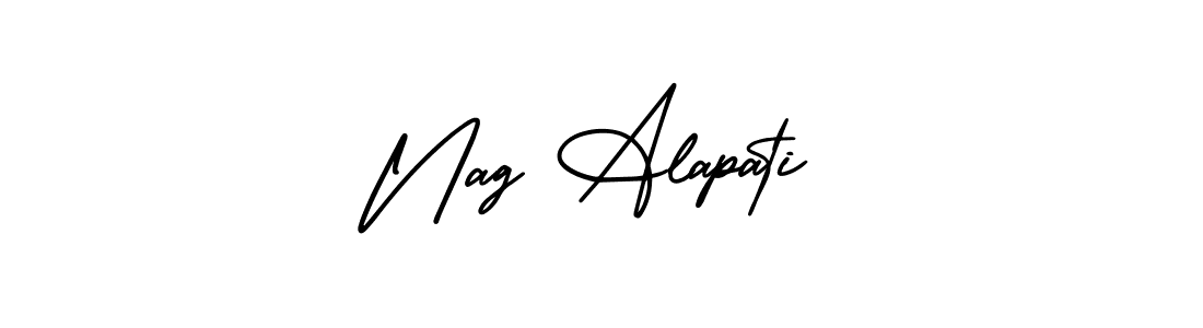 if you are searching for the best signature style for your name Nag Alapati. so please give up your signature search. here we have designed multiple signature styles  using AmerikaSignatureDemo-Regular. Nag Alapati signature style 3 images and pictures png