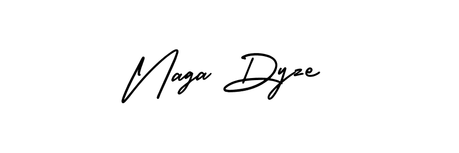 How to make Naga Dyze name signature. Use AmerikaSignatureDemo-Regular style for creating short signs online. This is the latest handwritten sign. Naga Dyze signature style 3 images and pictures png