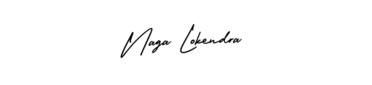 How to make Naga Lokendra name signature. Use AmerikaSignatureDemo-Regular style for creating short signs online. This is the latest handwritten sign. Naga Lokendra signature style 3 images and pictures png