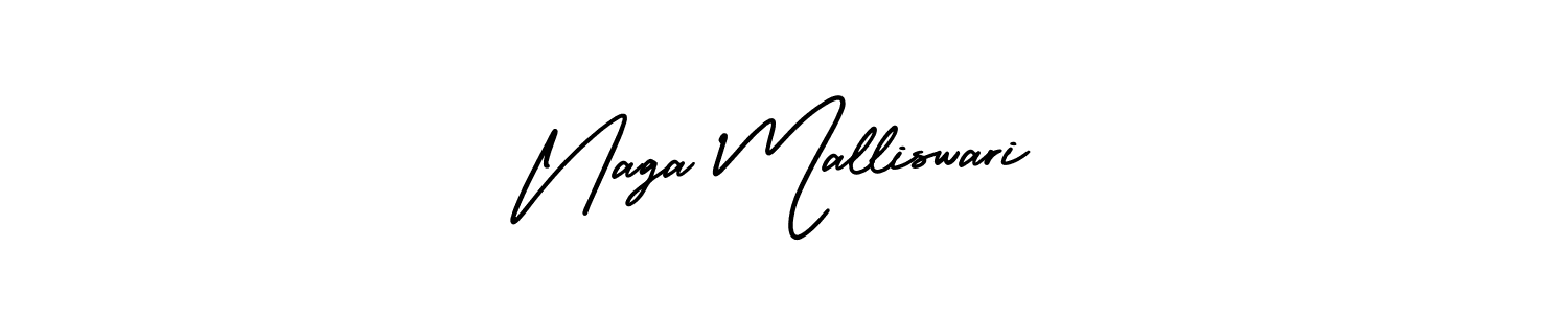 Use a signature maker to create a handwritten signature online. With this signature software, you can design (AmerikaSignatureDemo-Regular) your own signature for name Naga Malliswari. Naga Malliswari signature style 3 images and pictures png