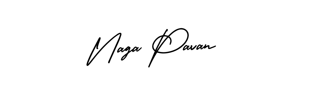 Use a signature maker to create a handwritten signature online. With this signature software, you can design (AmerikaSignatureDemo-Regular) your own signature for name Naga Pavan. Naga Pavan signature style 3 images and pictures png