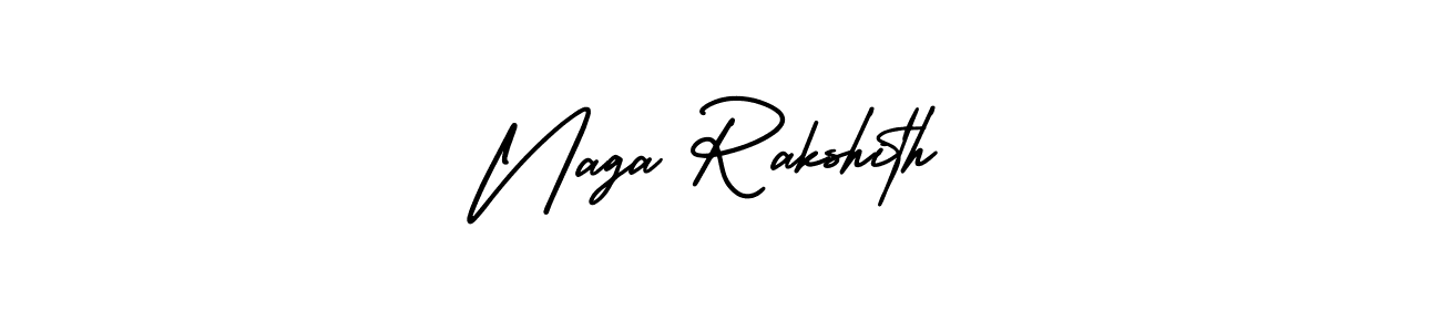 Design your own signature with our free online signature maker. With this signature software, you can create a handwritten (AmerikaSignatureDemo-Regular) signature for name Naga Rakshith. Naga Rakshith signature style 3 images and pictures png