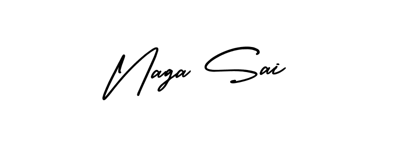 Naga Sai stylish signature style. Best Handwritten Sign (AmerikaSignatureDemo-Regular) for my name. Handwritten Signature Collection Ideas for my name Naga Sai. Naga Sai signature style 3 images and pictures png