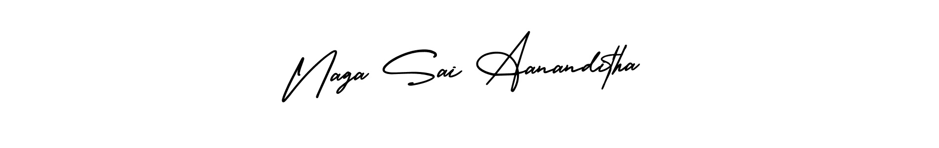 Use a signature maker to create a handwritten signature online. With this signature software, you can design (AmerikaSignatureDemo-Regular) your own signature for name Naga Sai Aananditha. Naga Sai Aananditha signature style 3 images and pictures png