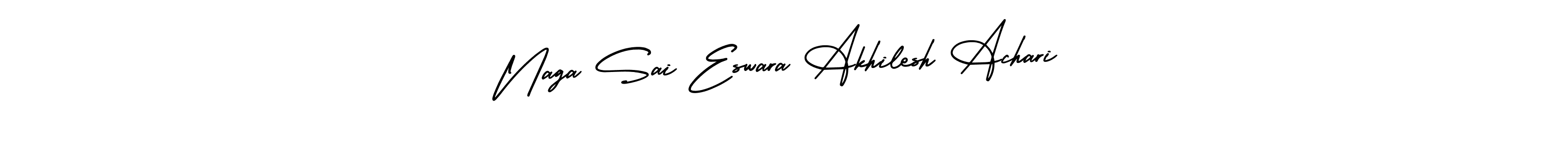 How to make Naga Sai Eswara Akhilesh Achari signature? AmerikaSignatureDemo-Regular is a professional autograph style. Create handwritten signature for Naga Sai Eswara Akhilesh Achari name. Naga Sai Eswara Akhilesh Achari signature style 3 images and pictures png