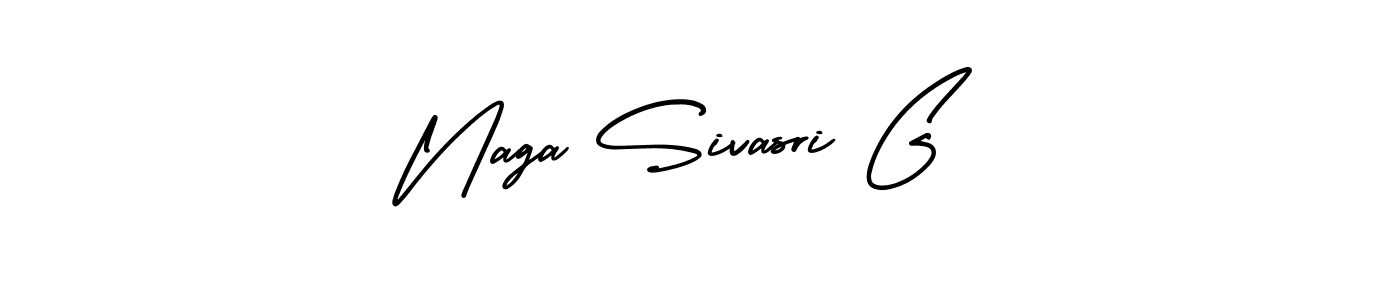 Use a signature maker to create a handwritten signature online. With this signature software, you can design (AmerikaSignatureDemo-Regular) your own signature for name Naga Sivasri G. Naga Sivasri G signature style 3 images and pictures png