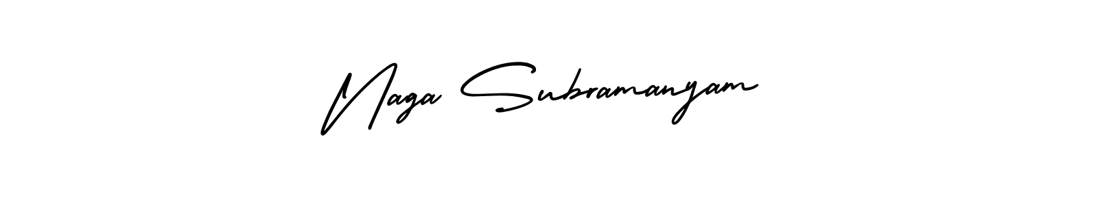 It looks lik you need a new signature style for name Naga Subramanyam. Design unique handwritten (AmerikaSignatureDemo-Regular) signature with our free signature maker in just a few clicks. Naga Subramanyam signature style 3 images and pictures png