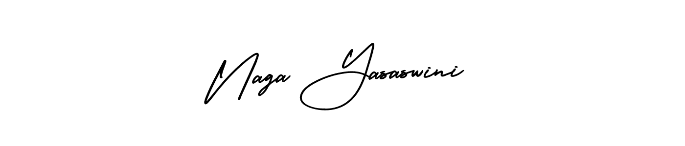 if you are searching for the best signature style for your name Naga Yasaswini. so please give up your signature search. here we have designed multiple signature styles  using AmerikaSignatureDemo-Regular. Naga Yasaswini signature style 3 images and pictures png