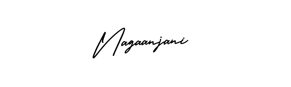 Nagaanjani stylish signature style. Best Handwritten Sign (AmerikaSignatureDemo-Regular) for my name. Handwritten Signature Collection Ideas for my name Nagaanjani. Nagaanjani signature style 3 images and pictures png