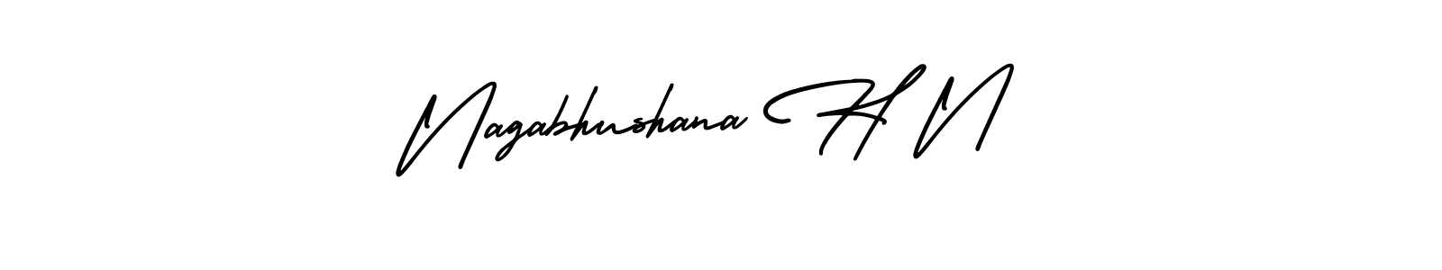 Design your own signature with our free online signature maker. With this signature software, you can create a handwritten (AmerikaSignatureDemo-Regular) signature for name Nagabhushana H N. Nagabhushana H N signature style 3 images and pictures png