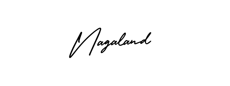 How to make Nagaland name signature. Use AmerikaSignatureDemo-Regular style for creating short signs online. This is the latest handwritten sign. Nagaland signature style 3 images and pictures png