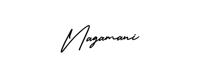 Use a signature maker to create a handwritten signature online. With this signature software, you can design (AmerikaSignatureDemo-Regular) your own signature for name Nagamani. Nagamani signature style 3 images and pictures png