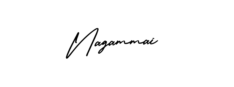 Nagammai stylish signature style. Best Handwritten Sign (AmerikaSignatureDemo-Regular) for my name. Handwritten Signature Collection Ideas for my name Nagammai. Nagammai signature style 3 images and pictures png