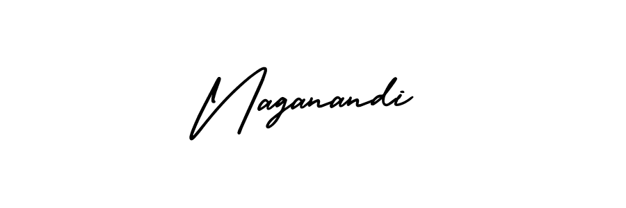 How to make Naganandi signature? AmerikaSignatureDemo-Regular is a professional autograph style. Create handwritten signature for Naganandi name. Naganandi signature style 3 images and pictures png