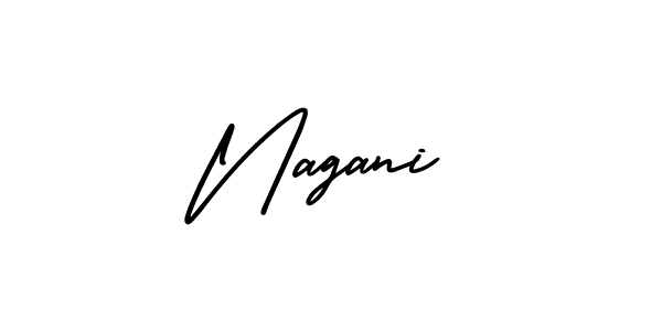 Use a signature maker to create a handwritten signature online. With this signature software, you can design (AmerikaSignatureDemo-Regular) your own signature for name Nagani. Nagani signature style 3 images and pictures png