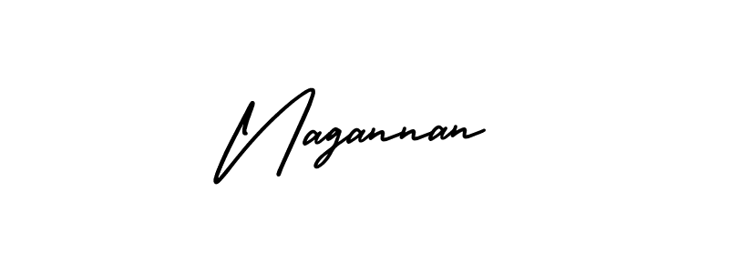 Use a signature maker to create a handwritten signature online. With this signature software, you can design (AmerikaSignatureDemo-Regular) your own signature for name Nagannan. Nagannan signature style 3 images and pictures png