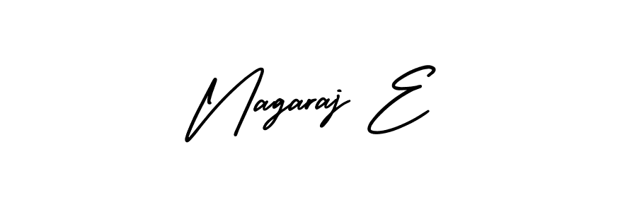 Nagaraj E stylish signature style. Best Handwritten Sign (AmerikaSignatureDemo-Regular) for my name. Handwritten Signature Collection Ideas for my name Nagaraj E. Nagaraj E signature style 3 images and pictures png