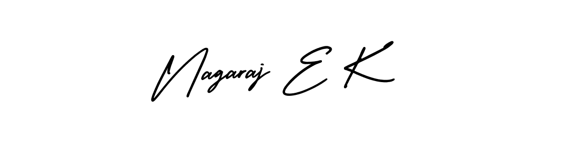 This is the best signature style for the Nagaraj E K name. Also you like these signature font (AmerikaSignatureDemo-Regular). Mix name signature. Nagaraj E K signature style 3 images and pictures png