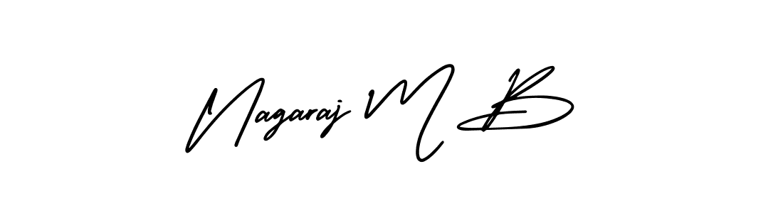 Design your own signature with our free online signature maker. With this signature software, you can create a handwritten (AmerikaSignatureDemo-Regular) signature for name Nagaraj M B. Nagaraj M B signature style 3 images and pictures png