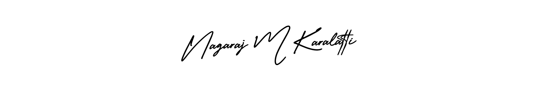 Make a beautiful signature design for name Nagaraj M Karalatti. With this signature (AmerikaSignatureDemo-Regular) style, you can create a handwritten signature for free. Nagaraj M Karalatti signature style 3 images and pictures png