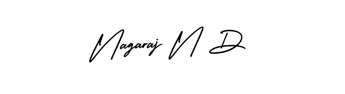 Similarly AmerikaSignatureDemo-Regular is the best handwritten signature design. Signature creator online .You can use it as an online autograph creator for name Nagaraj N D. Nagaraj N D signature style 3 images and pictures png