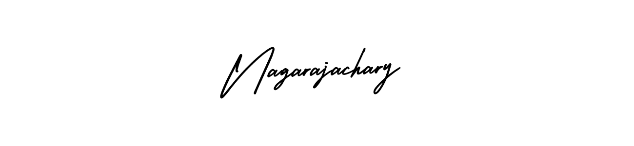 You should practise on your own different ways (AmerikaSignatureDemo-Regular) to write your name (Nagarajachary) in signature. don't let someone else do it for you. Nagarajachary signature style 3 images and pictures png