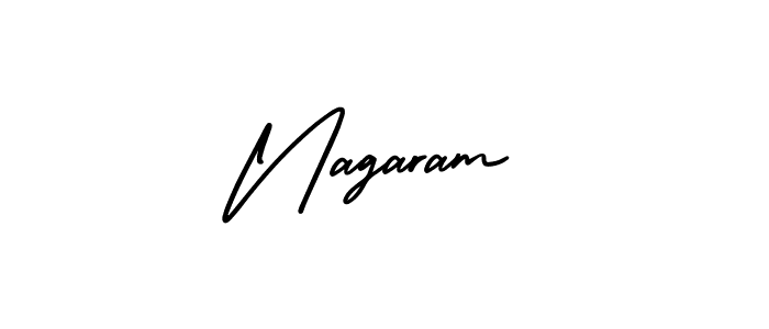 Nagaram stylish signature style. Best Handwritten Sign (AmerikaSignatureDemo-Regular) for my name. Handwritten Signature Collection Ideas for my name Nagaram. Nagaram signature style 3 images and pictures png
