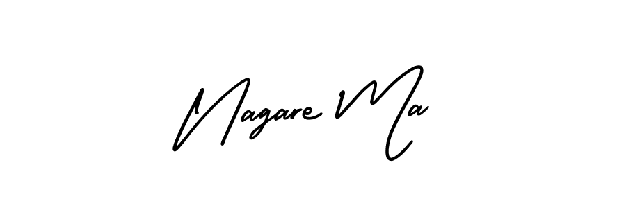 Design your own signature with our free online signature maker. With this signature software, you can create a handwritten (AmerikaSignatureDemo-Regular) signature for name Nagare Ma. Nagare Ma signature style 3 images and pictures png