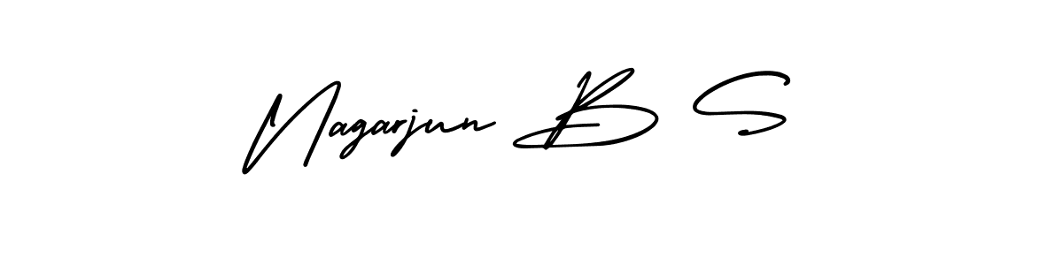 Make a beautiful signature design for name Nagarjun B S. Use this online signature maker to create a handwritten signature for free. Nagarjun B S signature style 3 images and pictures png