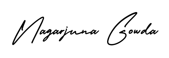 Try this chic Nagarjuna Gowda handwritten sign style. Using AmerikaSignatureDemo-Regular font elements, it gives your name a sleek, memorable identity. Nagarjuna Gowda signature style 3 images and pictures png
