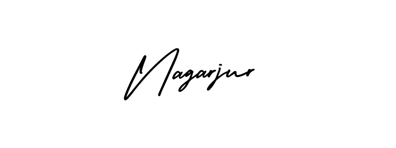 How to make Nagarjur name signature. Use AmerikaSignatureDemo-Regular style for creating short signs online. This is the latest handwritten sign. Nagarjur signature style 3 images and pictures png